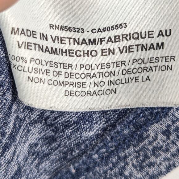 Nike Dri-Fit Women’s 1X Blue Heather Short Sleeve Performance Athletic Top - Picture 3 of 4